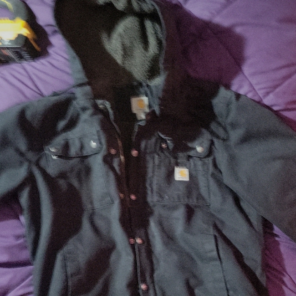 Carhartt mens Black Hooded Jacket